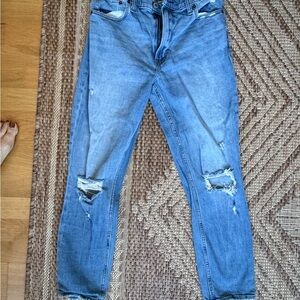 Abercrombie & Fitch womensLight Blue Ripped Skinny Jeans